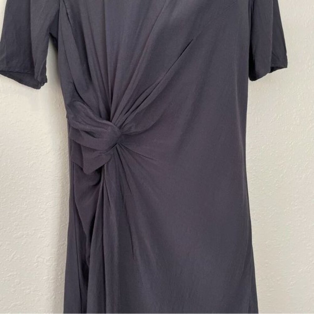 H&M dark gray short sleeve crepe dress 6 - Picture 4 of 11